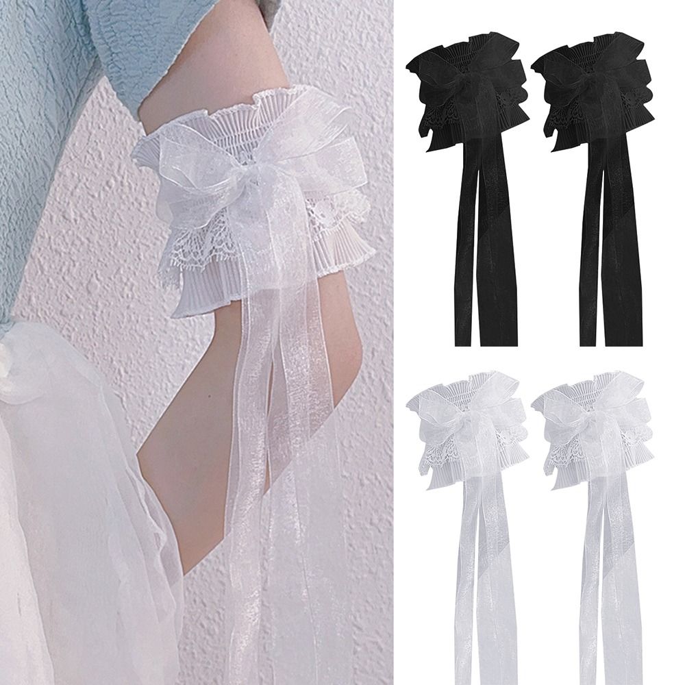 Lace Ribbon Trim - Kol ısıtıcıları ilmek kol kol elastik