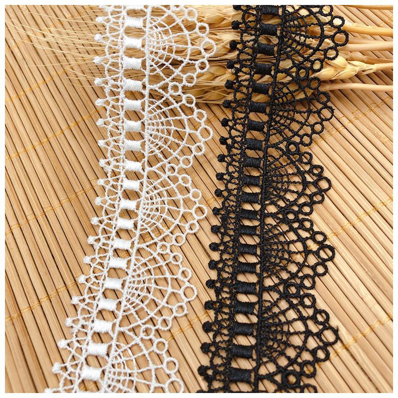 Lace Ribbon Trim - Içi boş Nakış Klavikula Zinciri Pijama