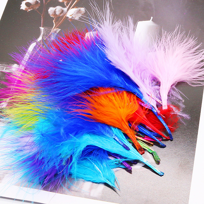 Feather Trim Marabou - 8-12cm renkli Plumas doğal türkiye Marabou