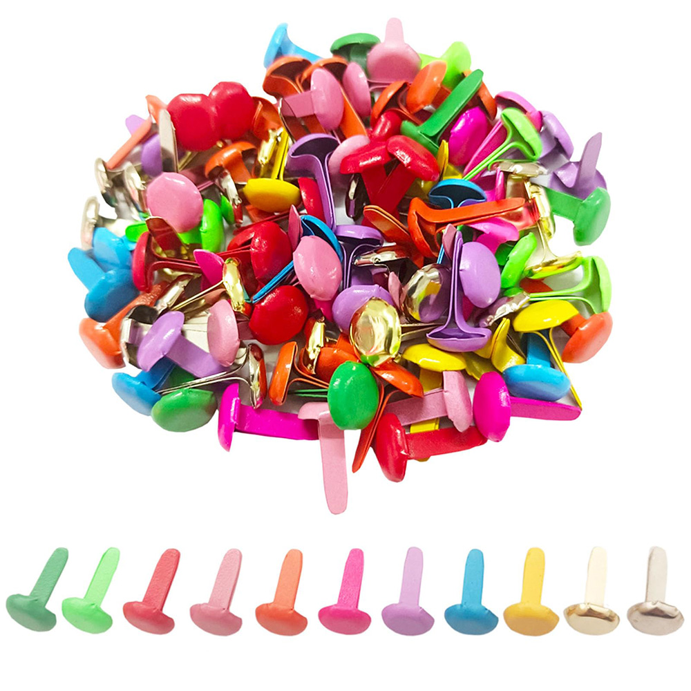 Embellishments For Scrapbooking - 100 adet/torba Karışık Desenli Yuvarlak Metal