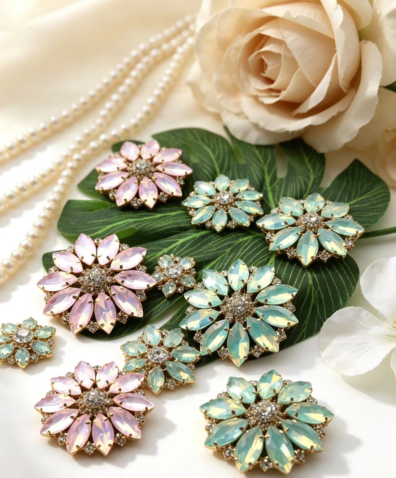 Karışık Renkli Çiçek Markiz Re - Sew On Rhinestone incelemesi ve fiyatı