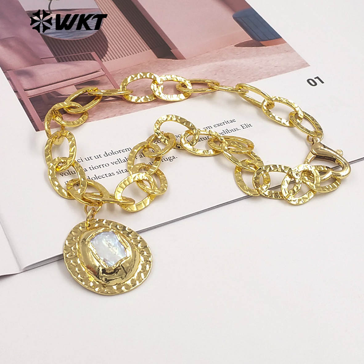 WT-JN367 Yeni El Yapımı Yaratı - Pearl Trim Chain incelemesi ve fiyatı