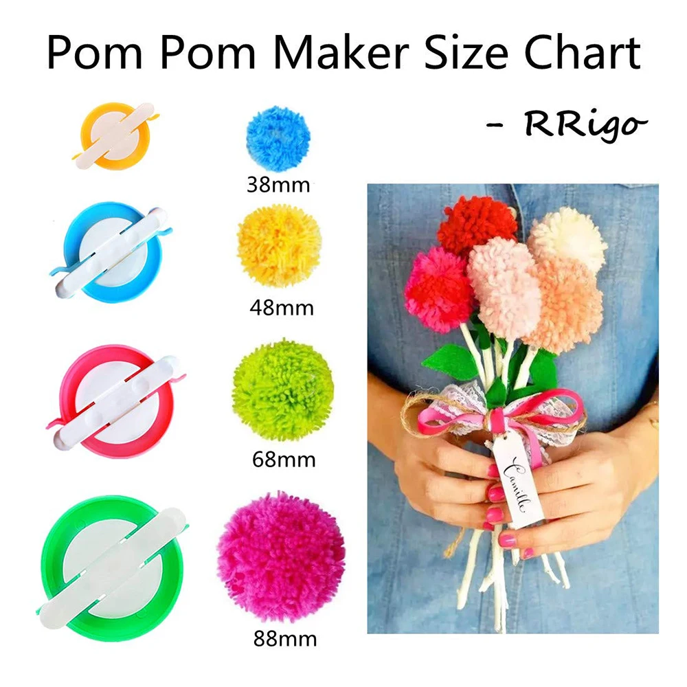 İplik Kesicili 4 Boyutlu Pom P - Pom Pom Maker Tool incelemesi ve fiyatı
