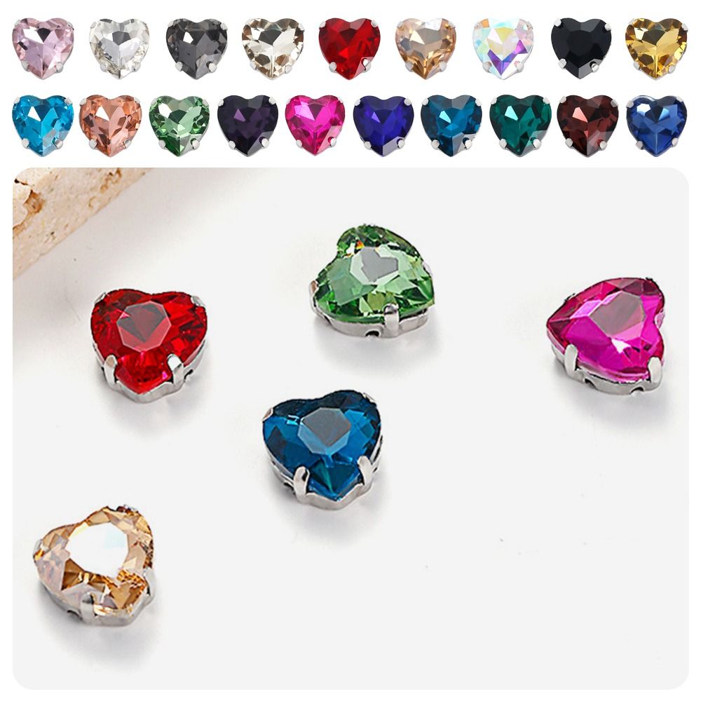 50 adet/paket kalp şekli Glitt - Sew On Rhinestone incelemesi ve fiyatı